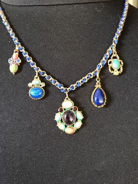 New LEE ANGEL NECKLACE blue stones